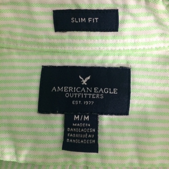 American Eagle Outfitters Mens M Slim Fit Shirt - Picture 5 of 8